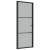Ușă de interior, 83x201,5 cm, sticlă neagră mată și aluminiu GartenMobel Dekor