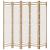 Separator de cameră pliabil cu 5 panouri 200 cm bambus și pânză GartenMobel Dekor