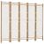 Separator de cameră pliabil cu 5 panouri 200 cm bambus și pânză GartenMobel Dekor