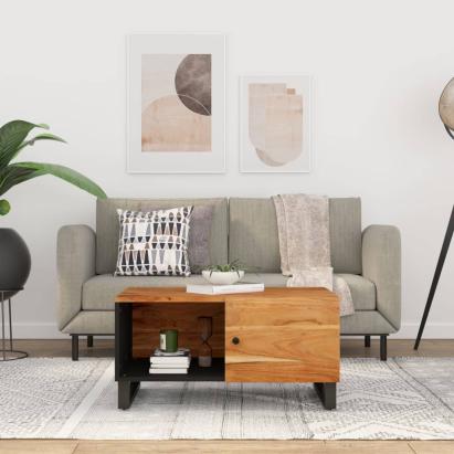Măsuță de cafea, 80x50x40 cm, lemn masiv acacia/lemn prelucrat GartenMobel Dekor