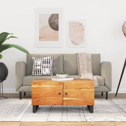 Măsuță de cafea, 80x50x40 cm, lemn masiv acacia/lemn prelucrat GartenMobel Dekor