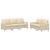 Set de canapele cu perne, 2 piese, crem, textil GartenMobel Dekor
