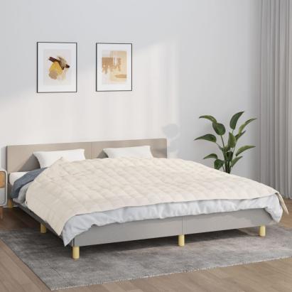 Pătură cu greutăți, crem deschis, 155x220 cm, 7 kg, textil GartenMobel Dekor
