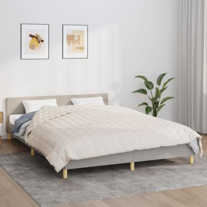 Pătură cu greutăți, crem deschis, 200x200 cm, 9 kg, textil GartenMobel Dekor