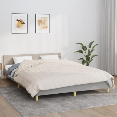 Pătură cu greutăți, crem deschis, 220x235 cm, 11 kg, textil GartenMobel Dekor