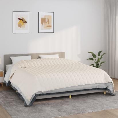 Pătură cu greutăți, crem deschis, 220x260 cm, 11 kg, textil GartenMobel Dekor