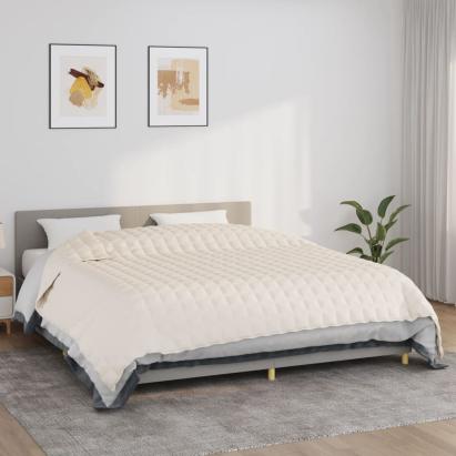 Pătură cu greutăți, crem deschis, 220x260 cm, 15 kg, textil GartenMobel Dekor