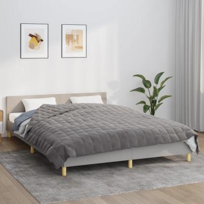 Pătură antistres, gri, 200x200 cm, 9 kg, material textil GartenMobel Dekor