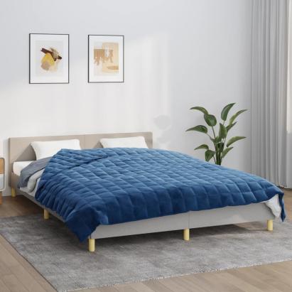 Pătură cu greutăți, albastru, 200x225 cm, 9 kg, material textil GartenMobel Dekor
