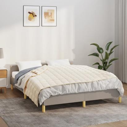 Pătură cu greutăți, crem deschis, 150x200 cm, 7 kg, textil GartenMobel Dekor