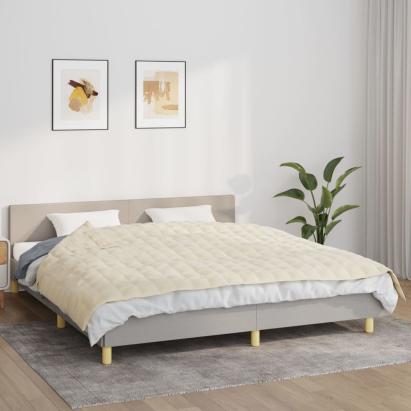 Pătură cu greutăți, crem deschis, 155x220 cm, 11 kg, textil GartenMobel Dekor