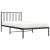 Cadru de pat din metal cu tăblie, negru, 100x200 cm GartenMobel Dekor