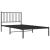 Cadru de pat din metal cu tăblie, negru, 100x200 cm GartenMobel Dekor