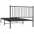 Cadru de pat din metal cu tăblie, negru, 100x200 cm GartenMobel Dekor