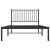 Cadru de pat din metal cu tăblie, negru, 100x200 cm GartenMobel Dekor