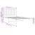 Cadru de pat din metal cu tăblie, negru, 107x203 cm GartenMobel Dekor