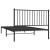 Cadru de pat din metal cu tăblie, negru, 107x203 cm GartenMobel Dekor