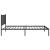 Cadru de pat din metal cu tăblie, negru, 107x203 cm GartenMobel Dekor