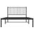 Cadru de pat din metal cu tăblie, negru, 107x203 cm GartenMobel Dekor