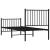 Cadru pat metalic cu tăblii de cap/picioare, negru, 75x190 cm GartenMobel Dekor