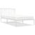 Cadru de pat din metal cu tăblie, alb, 100x200 cm GartenMobel Dekor