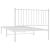 Cadru de pat din metal cu tăblie, alb, 100x200 cm GartenMobel Dekor