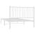 Cadru de pat din metal cu tăblie, alb, 107x203 cm GartenMobel Dekor