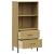 Bibliotecă cu 2 sertare OSLO, maro, 60x35x128,5 cm, lemn masiv GartenMobel Dekor