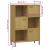Bibliotecă cu picioare metalice OSLO, maro, 90x35x128,5 cm lemn GartenMobel Dekor