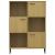 Bibliotecă cu picioare metalice OSLO, maro, 90x35x128,5 cm lemn GartenMobel Dekor