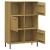 Bibliotecă cu picioare metalice OSLO, maro, 90x35x128,5 cm lemn GartenMobel Dekor