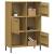 Bibliotecă cu picioare metalice OSLO, maro, 90x35x128,5 cm lemn GartenMobel Dekor