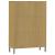 Bibliotecă cu picioare metalice OSLO, maro, 90x35x128,5 cm lemn GartenMobel Dekor