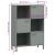 Bibliotecă cu picioare metalice OSLO, gri, 90x35x128,5 cm, lemn GartenMobel Dekor