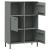Bibliotecă cu picioare metalice OSLO, gri, 90x35x128,5 cm, lemn GartenMobel Dekor