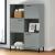 Bibliotecă cu picioare metalice OSLO, gri, 90x35x128,5 cm, lemn GartenMobel Dekor