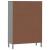 Bibliotecă cu picioare metalice OSLO, gri, 90x35x128,5 cm, lemn GartenMobel Dekor