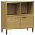Bibliotecă cu picioare metalice OSLO, maro, 90x35x90,5 cm, lemn GartenMobel Dekor