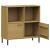 Bibliotecă cu picioare metalice OSLO, maro, 90x35x90,5 cm, lemn GartenMobel Dekor