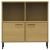 Bibliotecă cu picioare metalice OSLO, maro, 90x35x90,5 cm, lemn GartenMobel Dekor