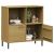 Bibliotecă cu picioare metalice OSLO, maro, 90x35x90,5 cm, lemn GartenMobel Dekor