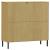 Bibliotecă cu picioare metalice OSLO, maro, 90x35x90,5 cm, lemn GartenMobel Dekor