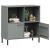 Bibliotecă cu picioare metalice OSLO, gri, 90x35x90,5 cm, lemn GartenMobel Dekor