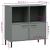 Bibliotecă cu picioare metalice OSLO, gri, 90x35x90,5 cm, lemn GartenMobel Dekor