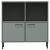 Bibliotecă cu picioare metalice OSLO, gri, 90x35x90,5 cm, lemn GartenMobel Dekor