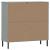 Bibliotecă cu picioare metalice OSLO, gri, 90x35x90,5 cm, lemn GartenMobel Dekor