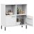 Bibliotecă cu picioare metalice OSLO, alb, 90x35x90,5 cm, lemn GartenMobel Dekor