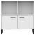 Bibliotecă cu picioare metalice OSLO, alb, 90x35x90,5 cm, lemn GartenMobel Dekor
