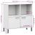 Bibliotecă cu picioare metalice OSLO, alb, 90x35x90,5 cm, lemn GartenMobel Dekor