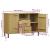 Servantă cu picioare metalice „OSLO” maro 113x40x77 cm lemn GartenMobel Dekor
